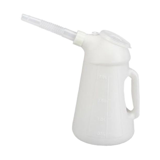 Jarra de Aceite con Boquilla, Dispensador de Aceite de Motor, Recipiente Medidor de Aceite Duradero a Prueba de Fugas con Tapa para Fluidos Automotric 2L