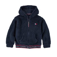 Sudadera Con Capucha Tommy Hilfiger Para Niñas Navy Sherpa 12-14 Años