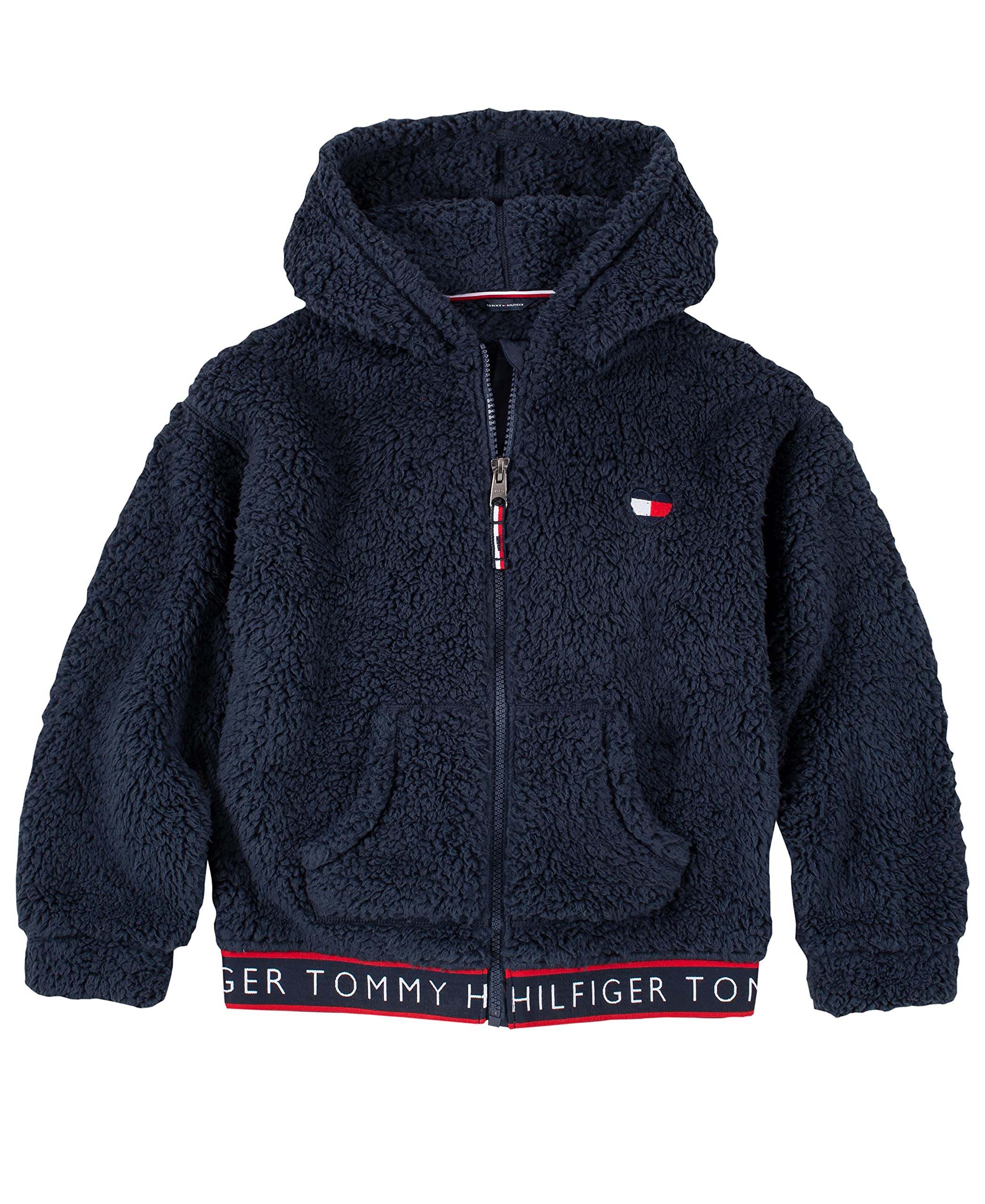 Sudadera Con Capucha Tommy Hilfiger Para Niñas Navy Sherpa 12-14 Años