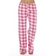 thumbnail image 1 of Pantalones de pijama a cuadros para mujer, 100 % algodón jersey, 1 of 5