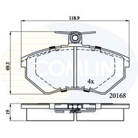 Pastillas Freno Para Auto Comline Cbp0511