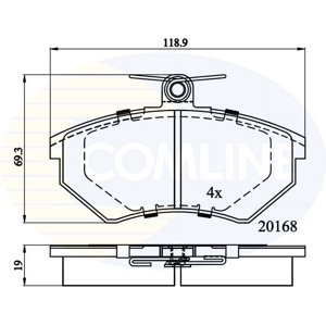 Pastillas Freno Para Auto Comline Cbp0511