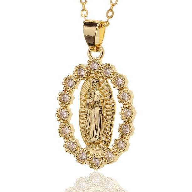 Gorgeous Women's Copper Virgin Mary Pendant Necklace - Perfect Holiday Gift for Believers!