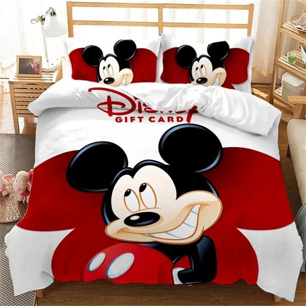 Mickey Duvet Cover 2pcs/3pcs Bedding Set Needlework Pillowcase Quilt Cover Set Microfiber Multi-size Bedding Set