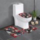 thumbnail image 1 of Persona 5 Royal Juego de 3 alfombras de baño de coral fleece: tapete de baño + alfombra de inodoro en forma de U + funda de tapa de inodoro en forma de O, 1 of 6