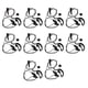 thumbnail image 1 of 10Pieces G Shape 2 Pin PTT Auricular Micrófono Para Radio Bidireccional, 1 of 5