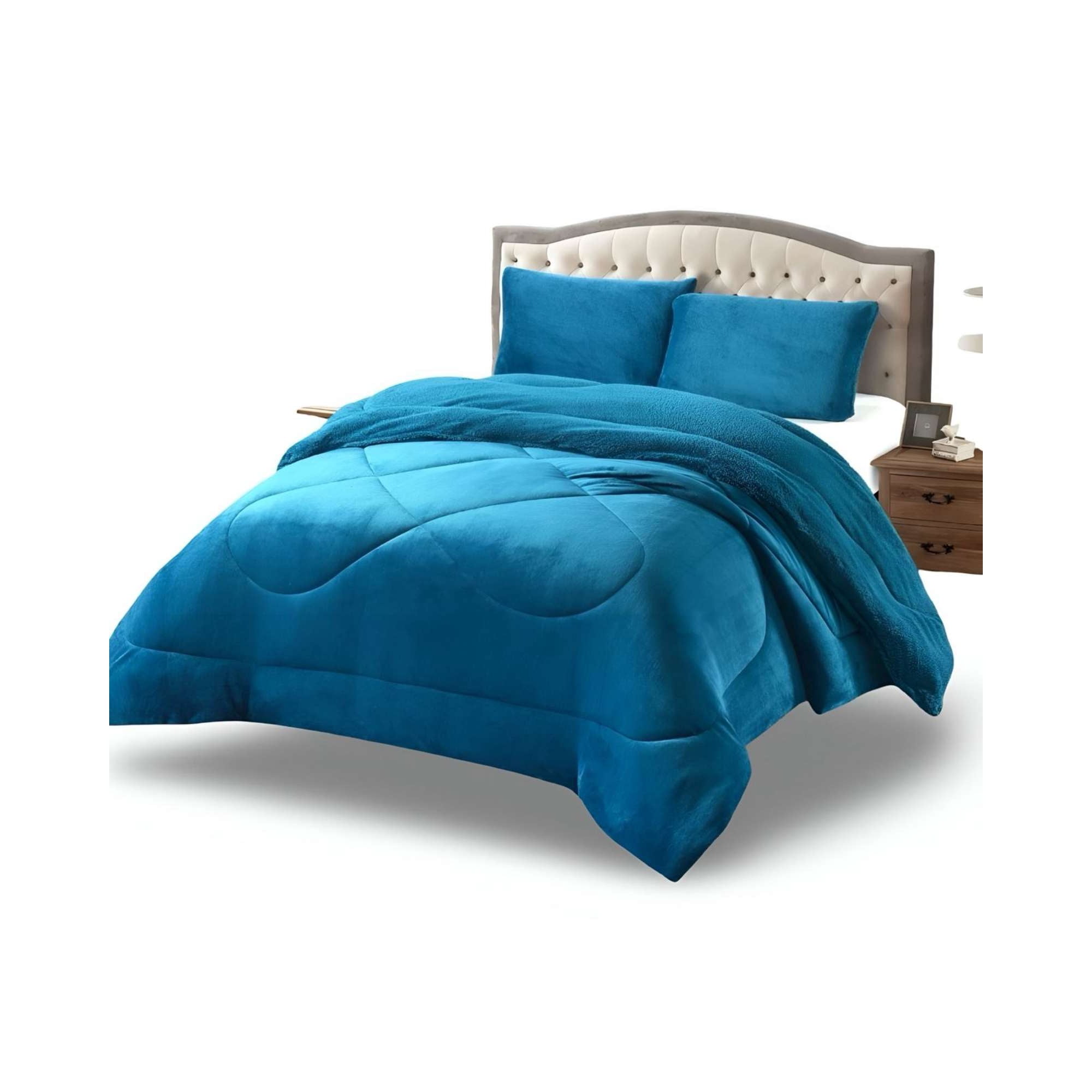 Imac Hogar - Cubrecama Plush Con Chiporro Acolchado Liso King