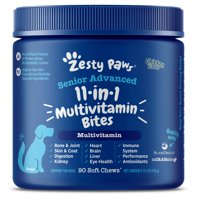 Golosinas Multivitamínicas Para Perros Zesty Paws Senior Con Glucosamina, 90 Unidades