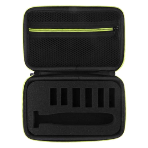 Ioensy - Caja De Almacenamiento Para Afeitadora Con Forro Suave Para Philips Norelco Qp2520/72 Cremallera Verde