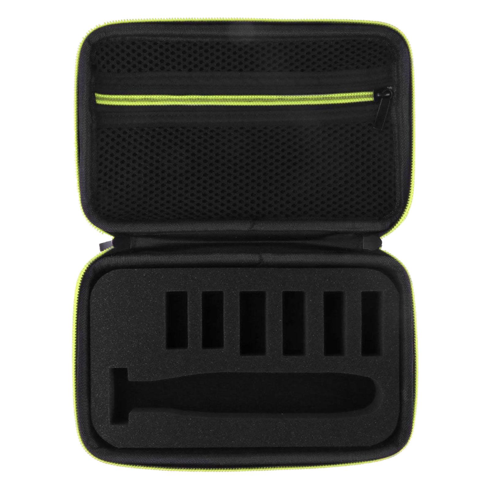 Ioensy - Caja De Almacenamiento Para Afeitadora Con Forro Suave Para Philips Norelco Qp2520/72 Cremallera Verde