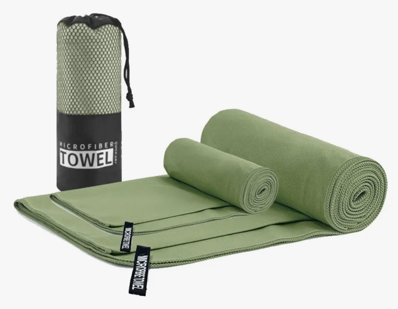 Atlas - Pack X2 Toallas Microfibra Olive