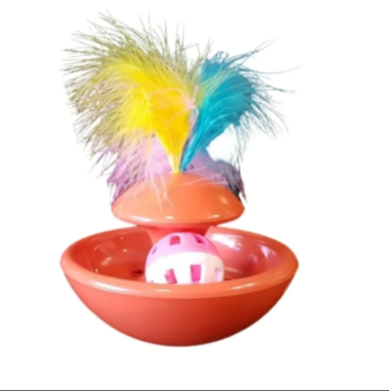 Genérico - Juguete Para Gato Tambaleante Con Plumas