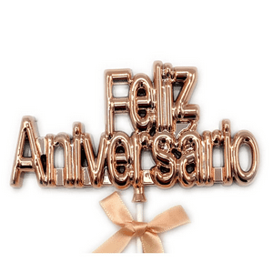Genérico - Deco Torta F.A 3D Rose Gold X1 Uni