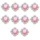 thumbnail image 3 of 10pcs oval flatback acrílico cristal rhinestone botón diy artesanía rosa, 3 of 3