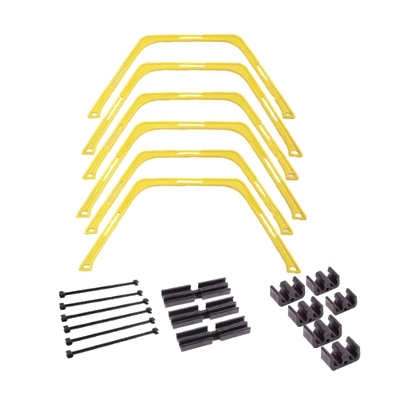 Magideal - Anillos De Agilidad Hexagonales Juego De Pies De Agilidad Escalera De Entrenamiento Y Vallas De Velocidad Entrenamiento Multifunción Escalera De Agili Amarillo