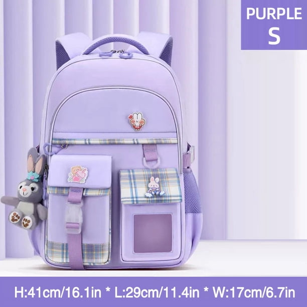 Get Your Little Girl Ready for School with Our Ultra-Light Ridge Backpack - Spacious and Easy to Open!