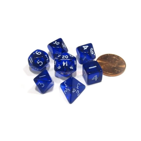 Dice Koplow Games Transparent Mini, 8 unidades, color rojo y blanco