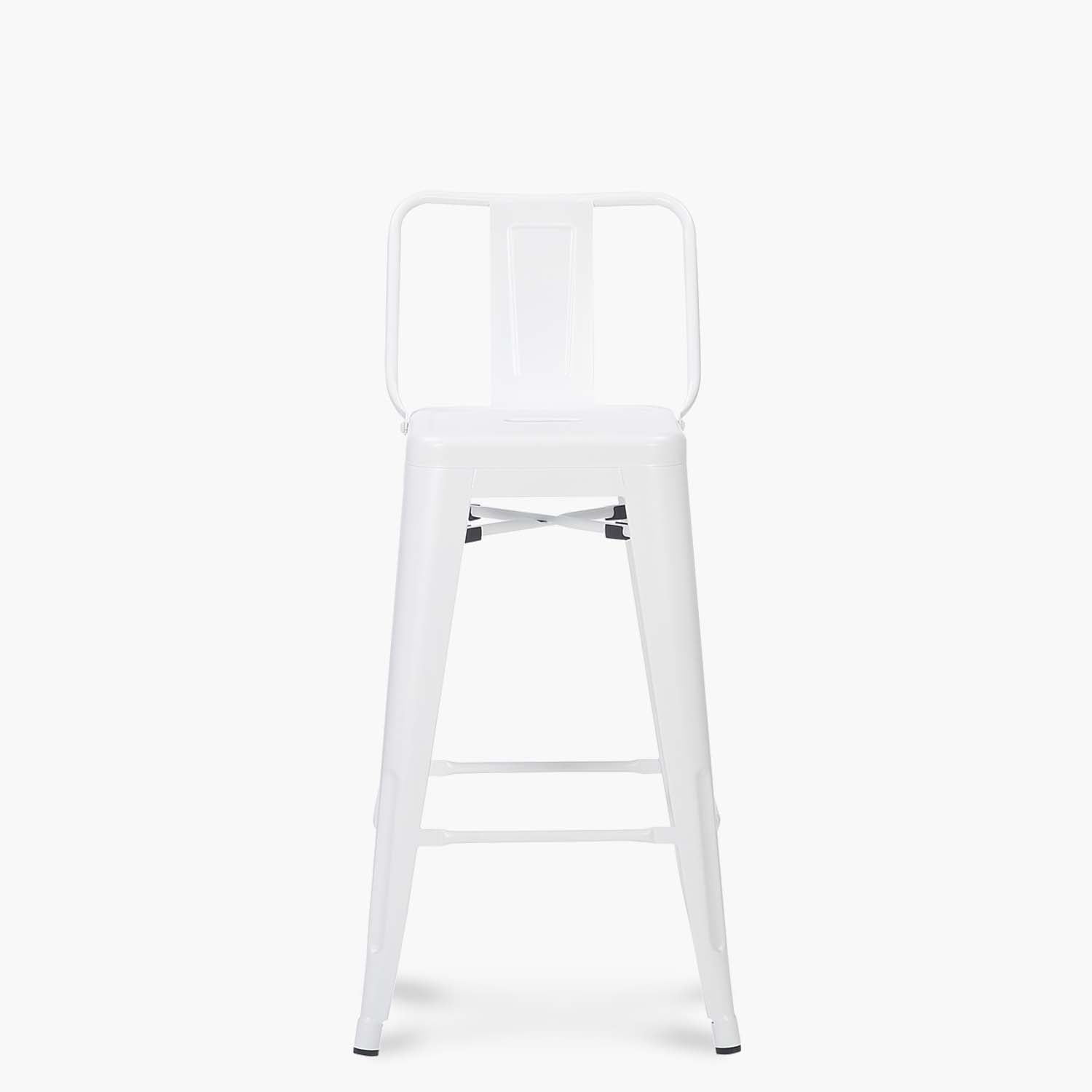 Form Design - Taburete Medio 66 Tolix Asiento Metal C/resp Blanco