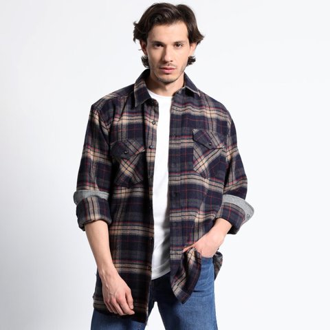 Truval - Camisa Manga Larga Leñadora Special Fit Gris Oscuro Xxl