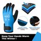thumbnail image 2 of Guantes de Trabajo DULFINE Impermeables 3 Pares Azul Talla L, 2 of 6