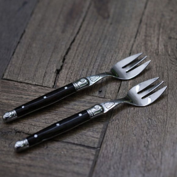 Laguiole Set 6 Tenedores Torta Negro
