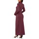 thumbnail image 3 of INSPIRE CHIC Vestido de Maternidad de Manga Larga con Cuello Alto y Fruncido Lateral de Punto Ajustado 2026 Vestidos de Embarazo para Otoño Invierno M Rojo, 3 of 6