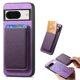 thumbnail image 1 of Funda de Cuero Magnética con Tarjetero para Google Pixel 8 Cubierta Delgada Morado, 1 of 5