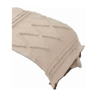 Genérico - Piecera Pie De Cama Boho Bordada Cama King Y 2 Plazas Diseño 4 Color Blanco