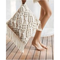 Genérico - Fundas De Cojin Set De 2 Estilo Bohemio 45X45 Cm Blanco 06