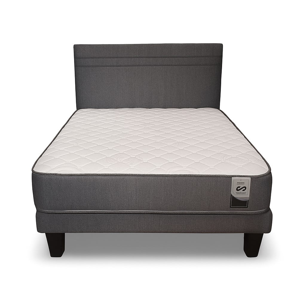 Cama Europea Sleepwell Equilibrium Full Plaza + Respaldo Punto