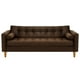 thumbnail image 1 of Sofa Retro 3cg Felpa 04 Chocolate, 1 of 6