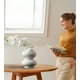 thumbnail image 2 of Jarrón Florero Cerámica Decoración Moderno Blanco Hogar Jhn, 2 of 3