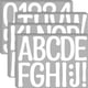 thumbnail image 1 of Hojas de stickers Metsyth 24 grandes blancas con letras y números de 4", 1 of 9