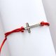 thumbnail image 2 of Pulsera Hilo Rojo, Cruz Acero Inox, Protección, Buena Suerte Rojo 8 Cm 21 Cm, 2 of 4