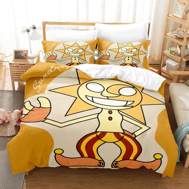 Sundrop FNAF Bedding Set Single Twin Full Queen King Size Bed Set Aldult Kid Bedroom Duvetcover Sets 3D Boys/girlsBed Sheets