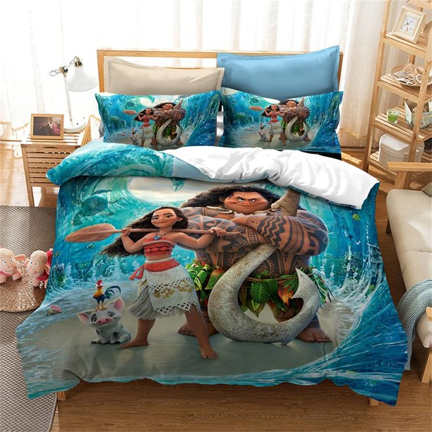 Cartoon Moana Bedding Set Children Duvet Cover Sets Bedding Sets Queen King Size Quilt Cover Bed Sheets
