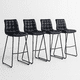 thumbnail image 1 of Pack de 4 Taburetes Altos Milano Cuero Sintetico con Patas Metálicas Estilo Industrial, 1 of 7