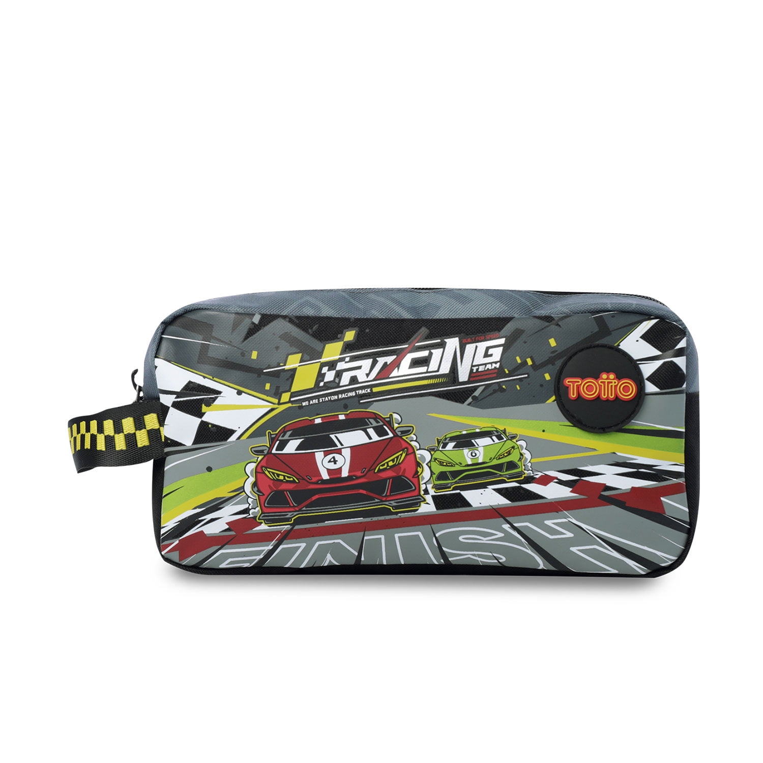 Estuche Escolar Niño 2 Cuerpos Grand Prix Grande Gris Totto