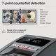 thumbnail image 3 of Detector de Billetes Falsos Safescan 185‑S 7‑Puntos 8 Divisas, 3 of 5