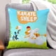 thumbnail image 1 of Ovejas Karatecas Fundas de almohada de terciopelo con tema, regalos de funda de almohada, decoración para el hogar, cojín de lanzar, regalo de cumpleaños para fans y parejas.50*50cm., 1 of 6