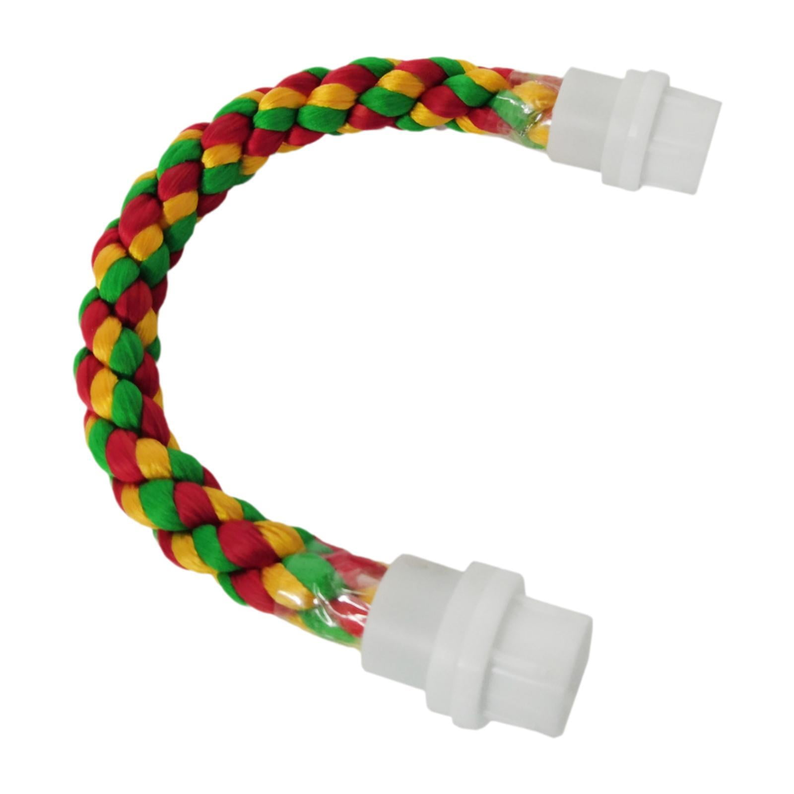 Magideal - Percha De Cuerda Para Pájaros, Suministros Para Mascotas, Cuerda Elástica Para Masticar Portátil, Jaula Para Pájaros De Juguete, Cuerda De Escalada Pa 30 Centímetros