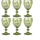 thumbnail image 2 of Copa de Vino de Vidrio con Relieve – Set de 6 Unidades Color Verde, 2 of 3