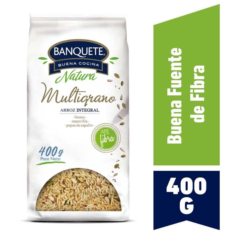Arroz Integral Multigrano Bolsa 400 g Banquete