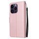 thumbnail image 5 of Funda Cartera para iPhone 14 Pro Max con Tarjetero, Soporte y Cordón - Protección Oro rosa, 5 of 5
