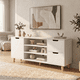 thumbnail image 1 of Rack Tv 120x30x55cm 2 Tiras 1 Puerta Melamina Homer Design Blanco, 1 of 4
