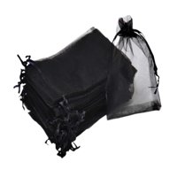 Magideal - 100 Piezas Bolsas De Regalo De Navidad Bolsas Con Cordón Bolsas De Cumpleaños Reutilizables Pequeñas Bolsas Con Cordón Para Decoración De Año Nuevo Bo Negro