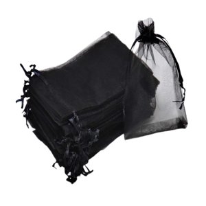Magideal - 100 Piezas Bolsas De Regalo De Navidad Bolsas Con Cordón Bolsas De Cumpleaños Reutilizables Pequeñas Bolsas Con Cordón Para Decoración De Año Nuevo Bo Negro