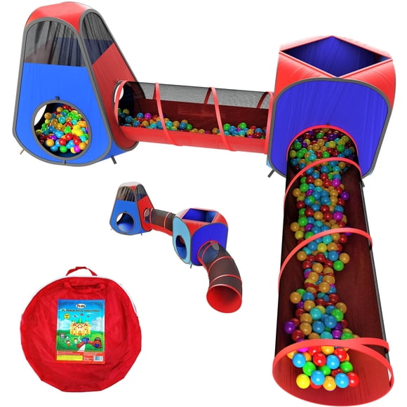 Paquete Play Tent and Tunnel Playz Red & Blue para niños