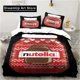 thumbnail image 1 of v1 Bed Sheets Fashion Nutella Cartoon Bedding Set Boys Girls Twin Queen King Size Duvet Cover Pillowcase Bed boys Adult Bedroom 3-Piece Bedding Set (1 Duvet Cover + 2 Pillow Shams) Bed Sheets ju1, 1 of 5