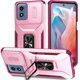 thumbnail image 1 of Funda Armada para Motorola Moto G Play 2024 con Tapa Deslizante y Soporte Magnético Giratorio Rosa, 1 of 5